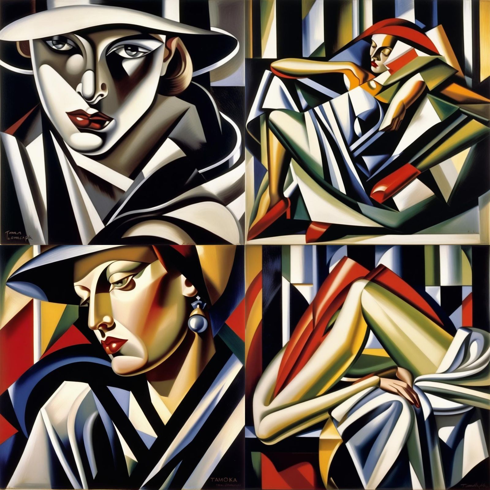 Art Deco Portraiture in the Style of Lempicka