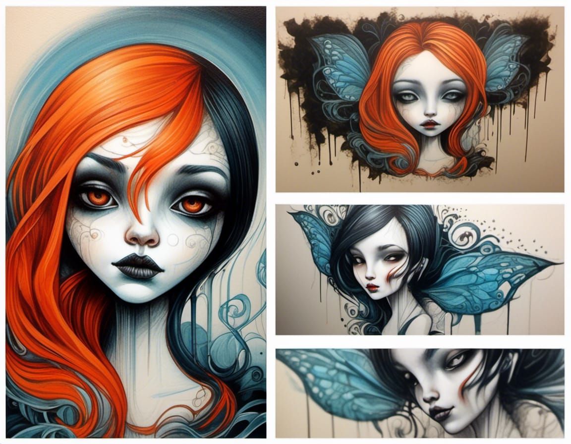 Fae Beauty Portrait in Gothic Style