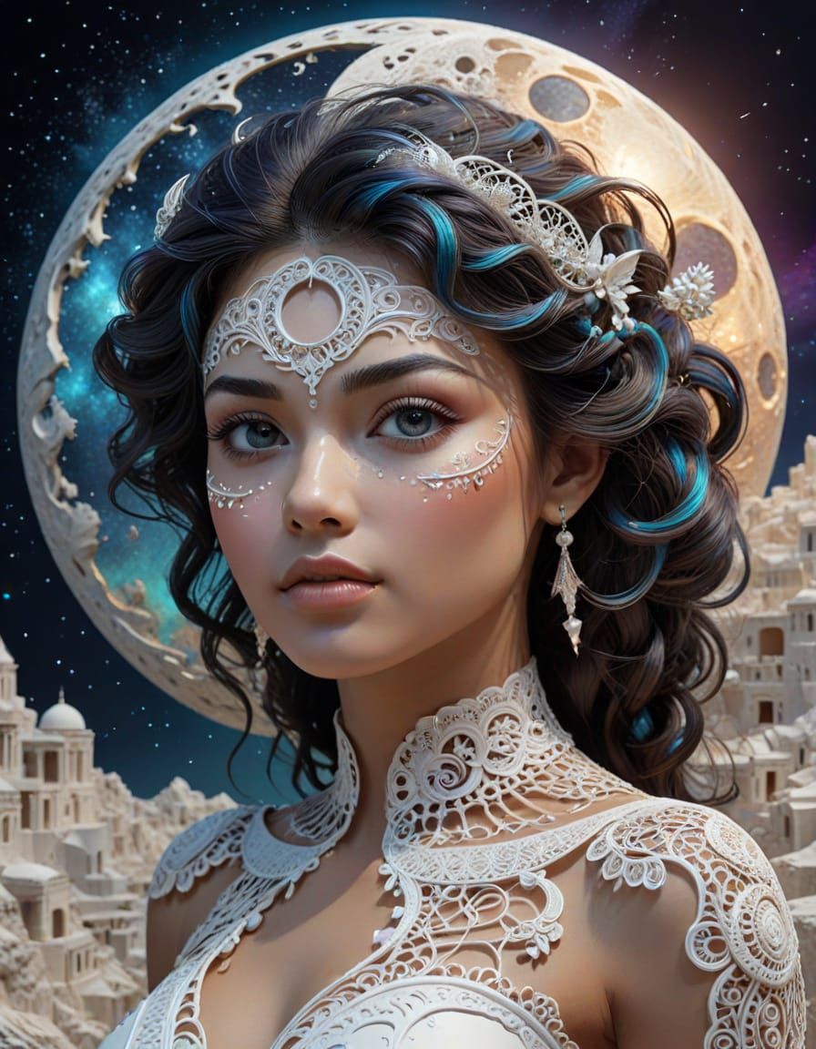 Hollow Moon City: A Lunar Utopia in Iridescent Space