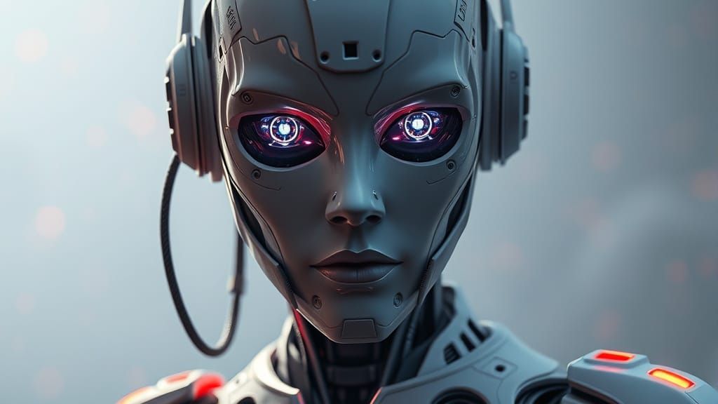 Robotic Replicant in Neomorphing Fashion, 3D Render