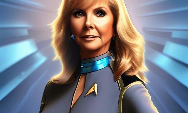 Star Trek Xanadu Portrait in Art Nouveau Style