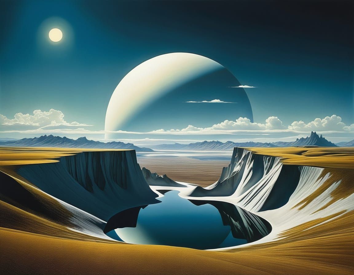 Surreal Landscape Basking in Sunlight