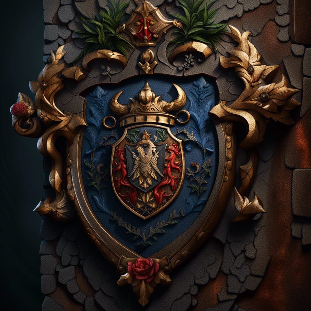 Detailed Family Crest: Fantasy Concept Art