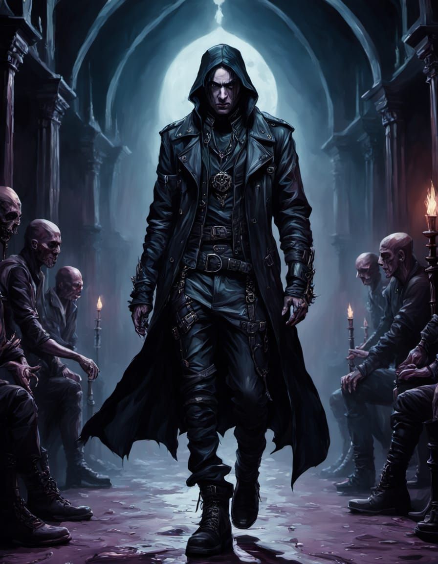 Elegant Goth Rebel Struts Down the Catwalk