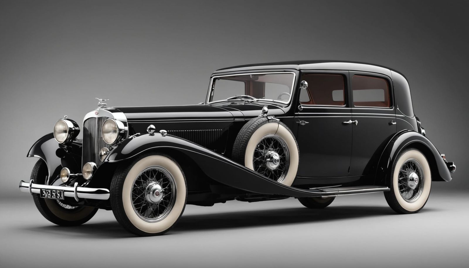Vintage British Luxury Car in a Modern Studio