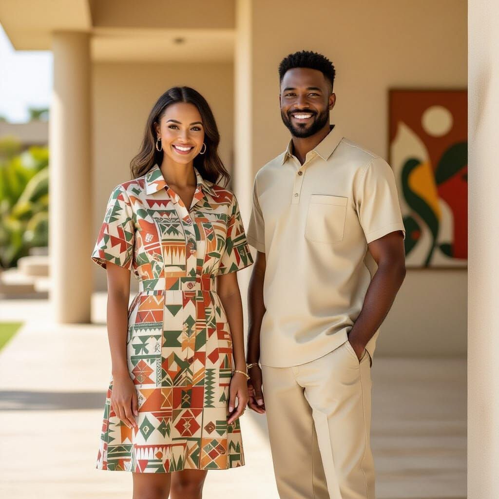 South African Inspired Summer Uniforms for Art Gallery Staff