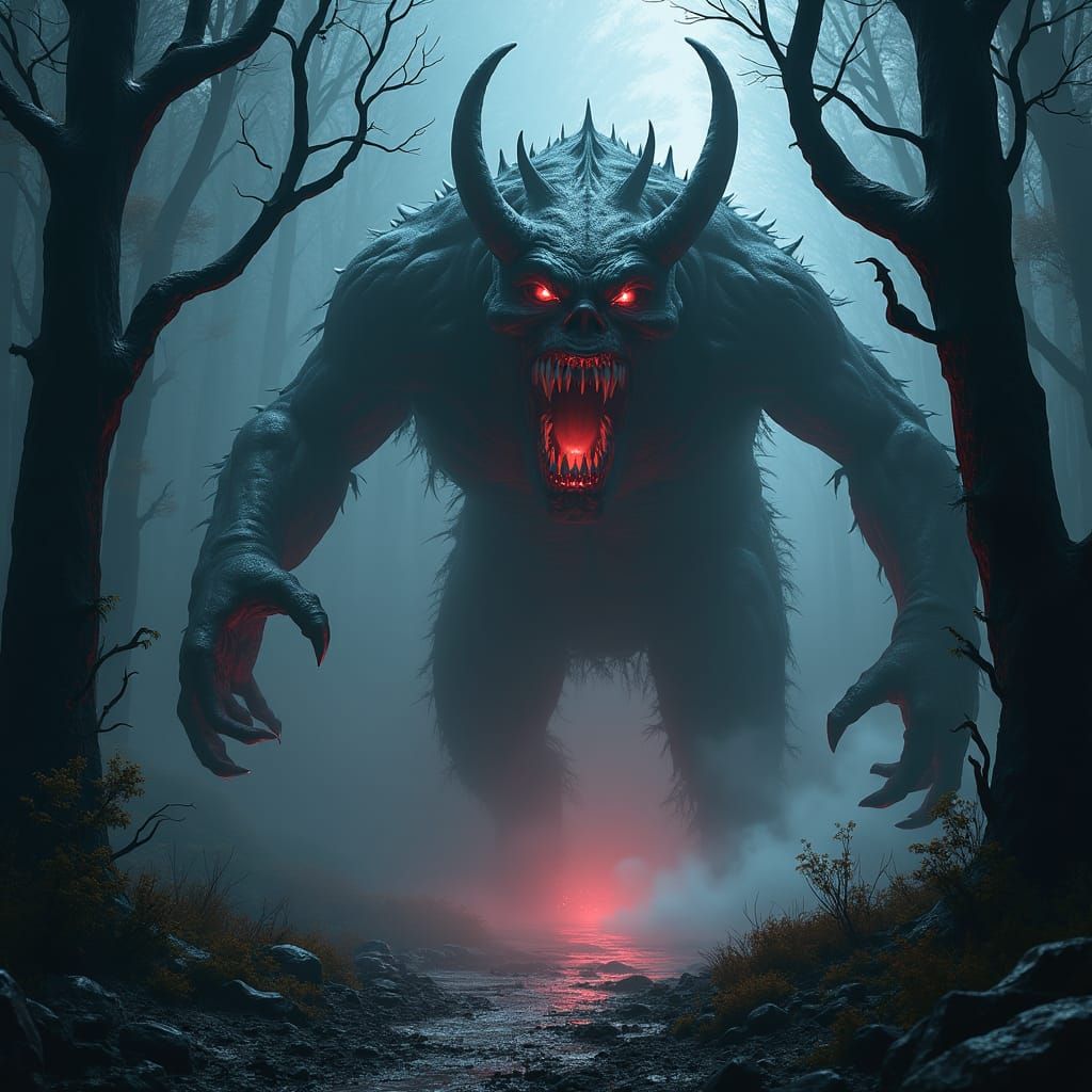 Demogorgon Emerges: Dark Fantasy Concept Art