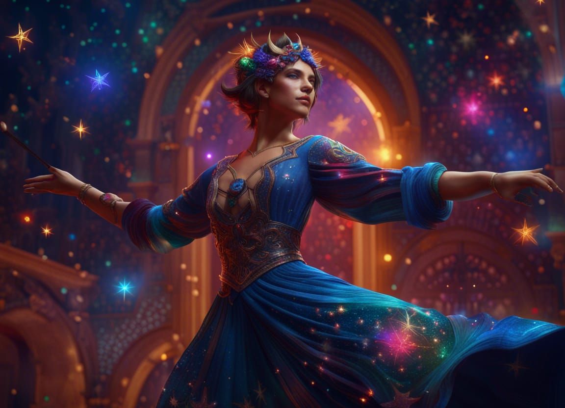 Magical Italian Dancer in Detailed Fantasy Art