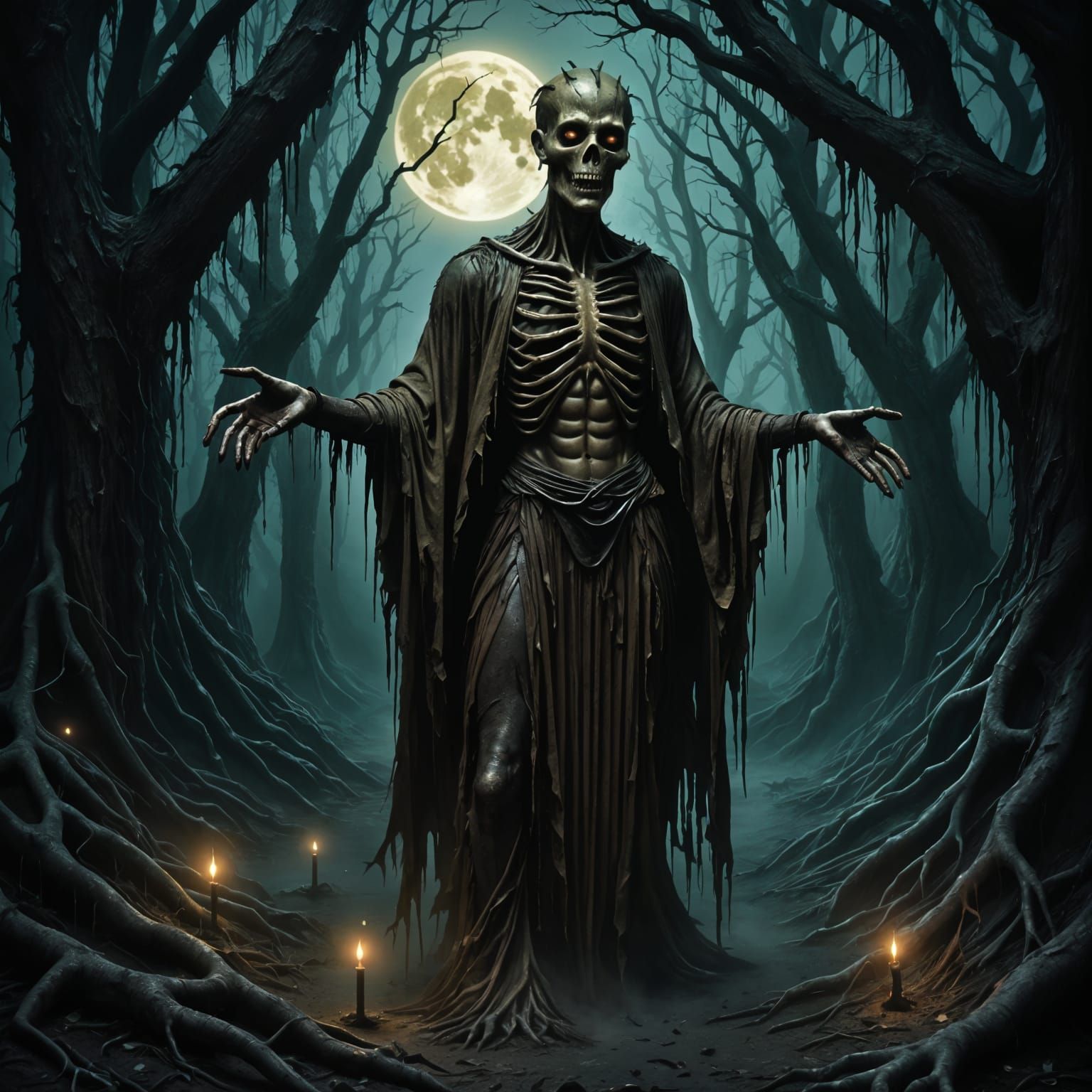 A Sinister Swamp Creature Emerges Under Full Moon