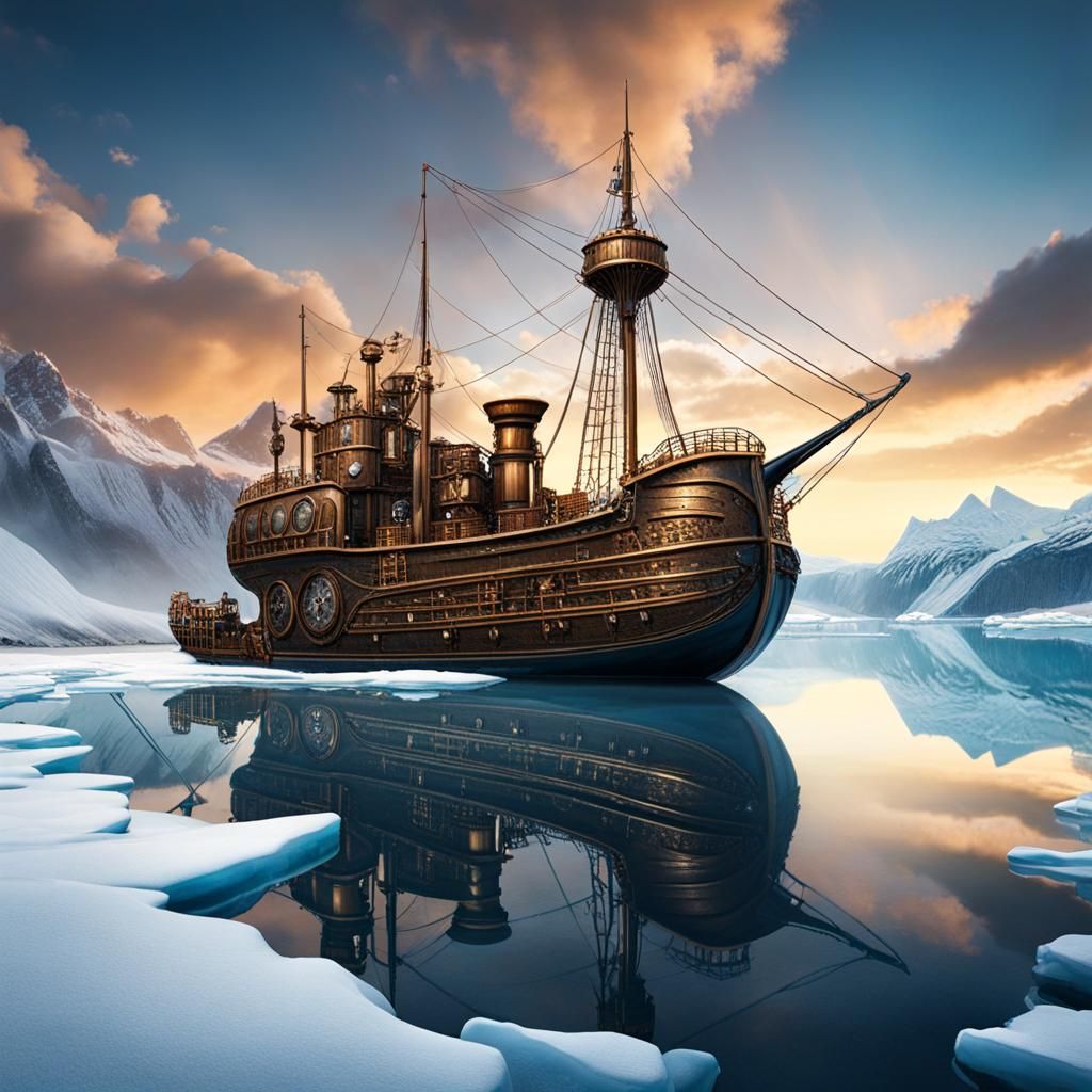 Steampunk winter wonderland