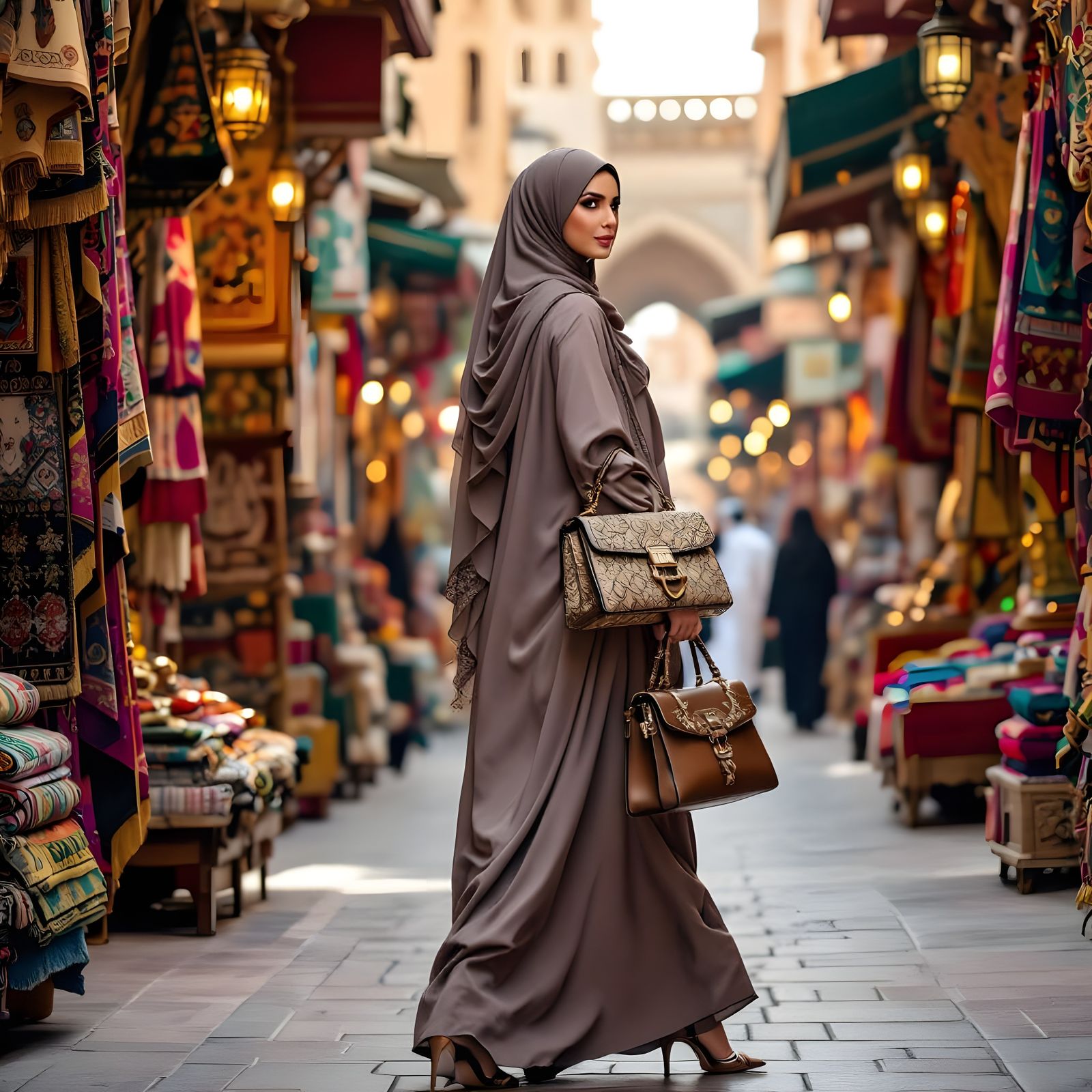 Handbag and Shoe Advertisement in Arab Country Setting