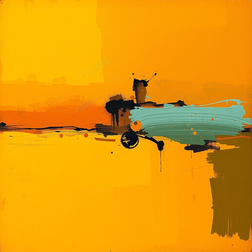 Warm Earthy Color Field Painting