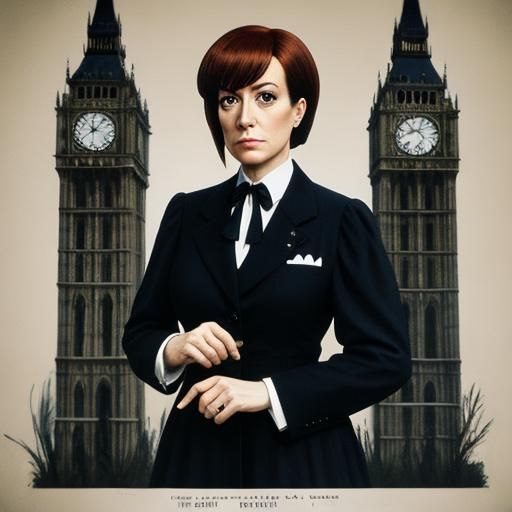 Estelle in Hitchcock Style: Suspenseful Portrait