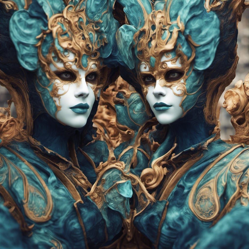 Venice Carnival: Fantastical Gothic Composition