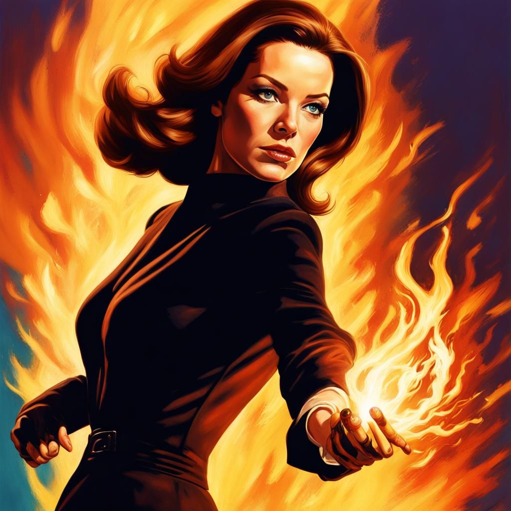Emma Peel: Hyperrealistic Ball of Flames