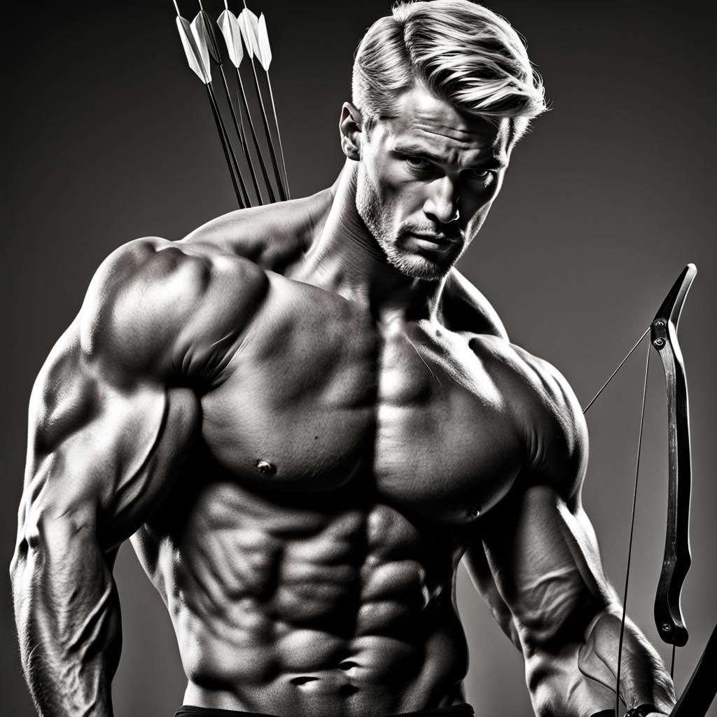 Archer in the Style of 1950s Physique Photography