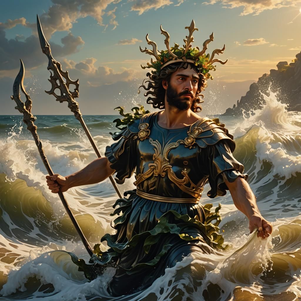 Neptune Emerges from the Sea: Neoclassical Painting