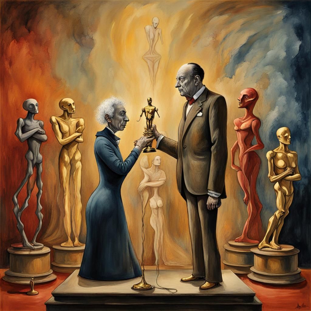 Surreal Dreamscape in Watercolor Style, Dark Fantasy Art