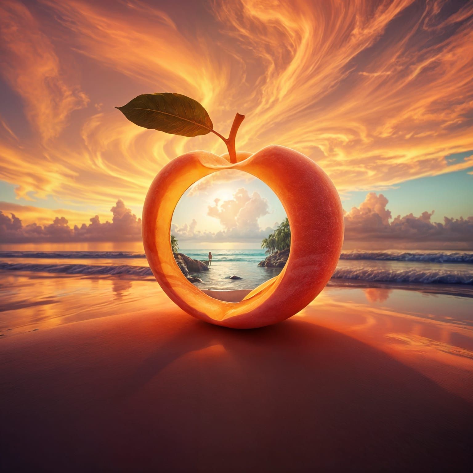 Through the eye of an apple