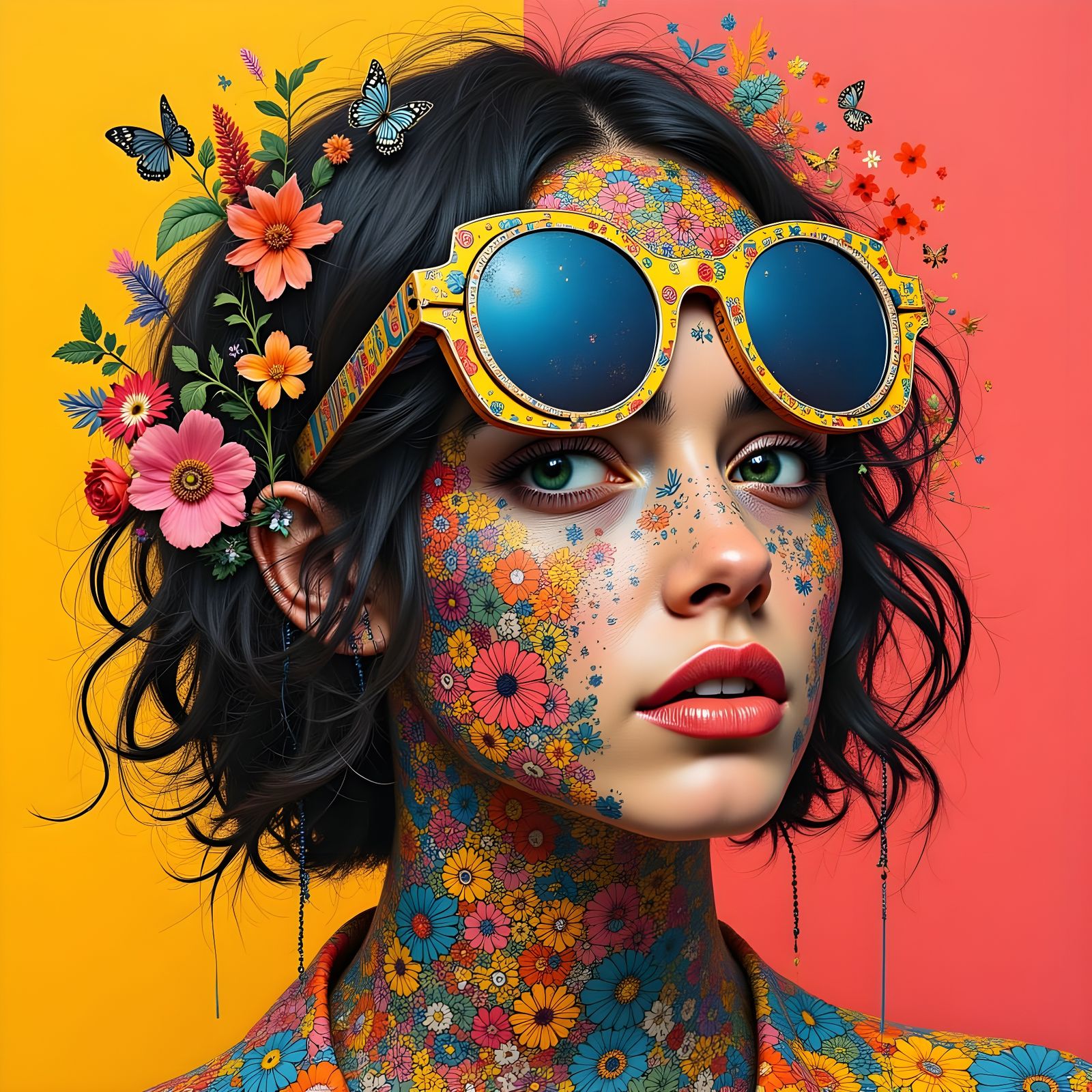 AI Generated Image of Diverse Symbols and Emojis