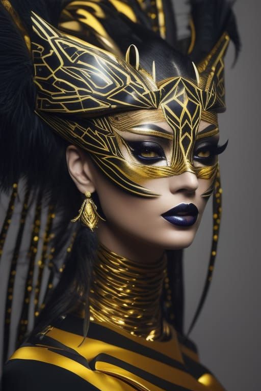 Tigress Queen Portrait in Avant-Garde Style