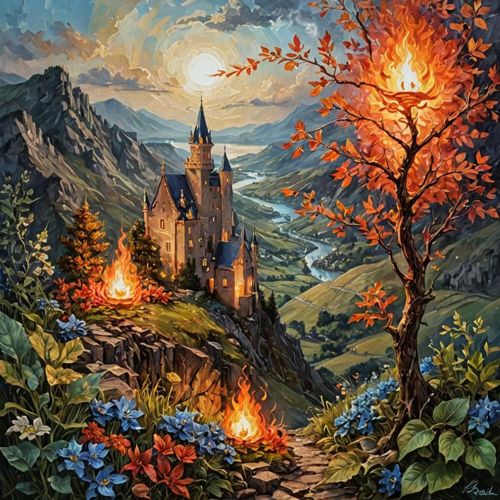 Vibrant Double Exposure Masterpiece in Profundamente Style