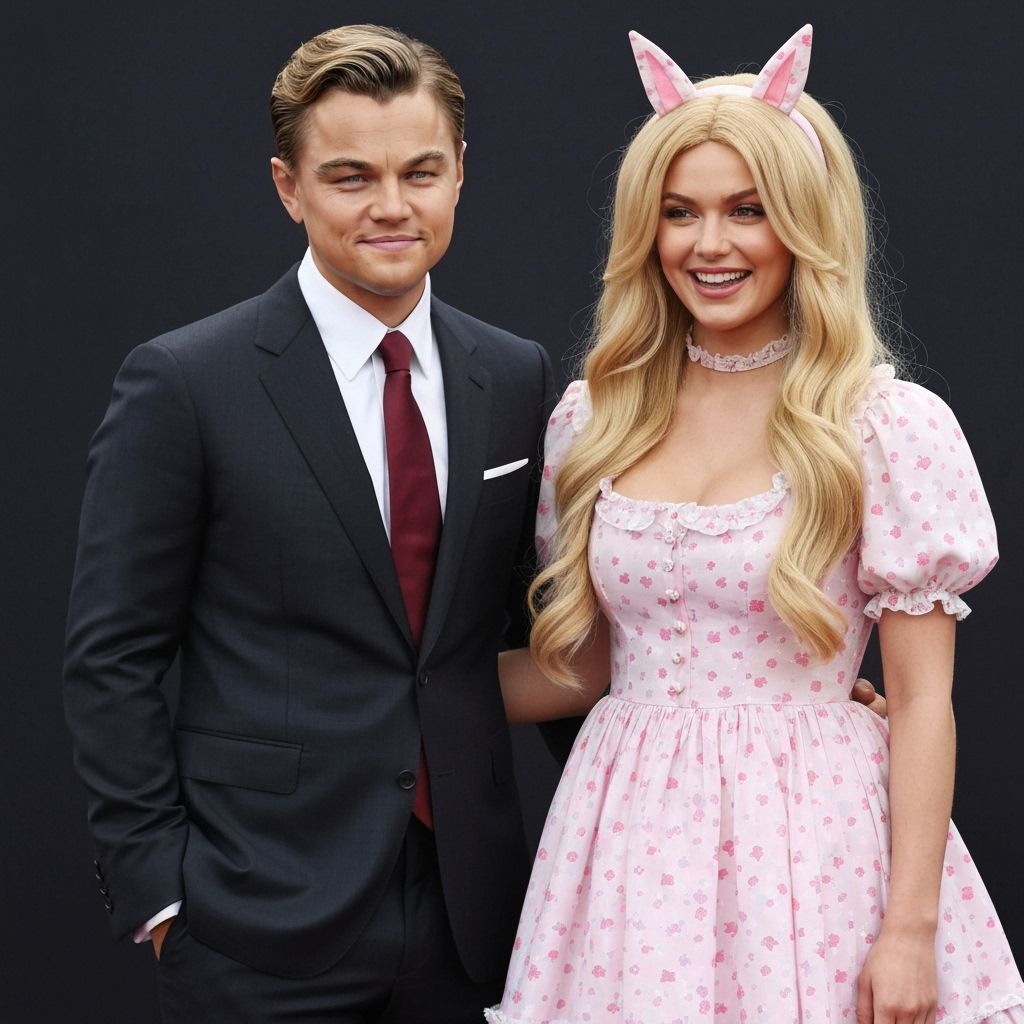 Young Leonardo DiCaprio Crossdressing in Childish Dress