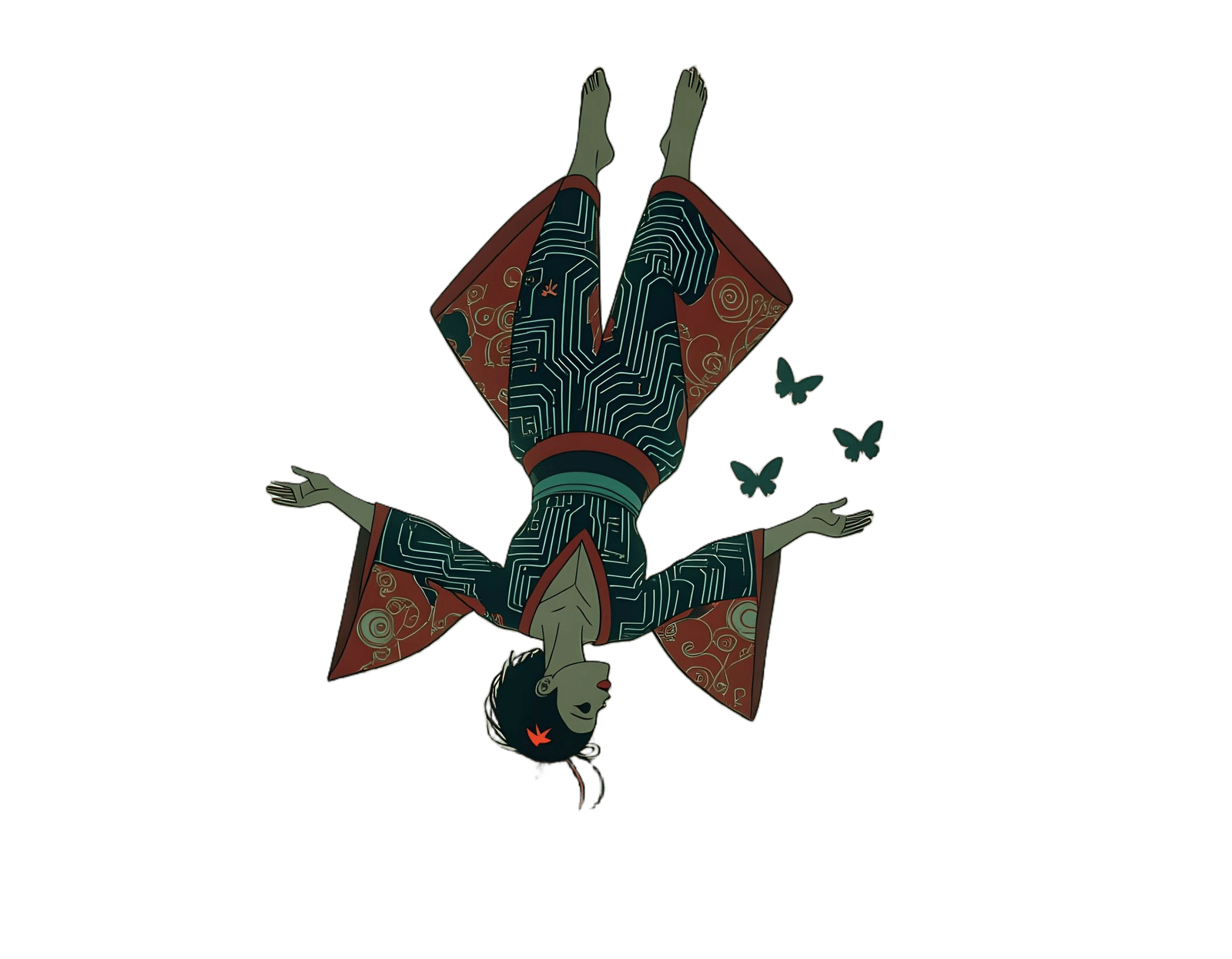 Biomechanical Sorceress in Bioluminescent Cave, Art Nouveau ...