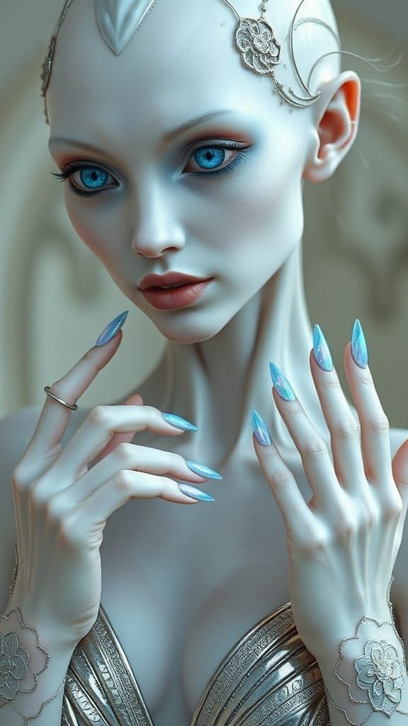 Ethereal Alien Woman Portrait in Photorealistic Style