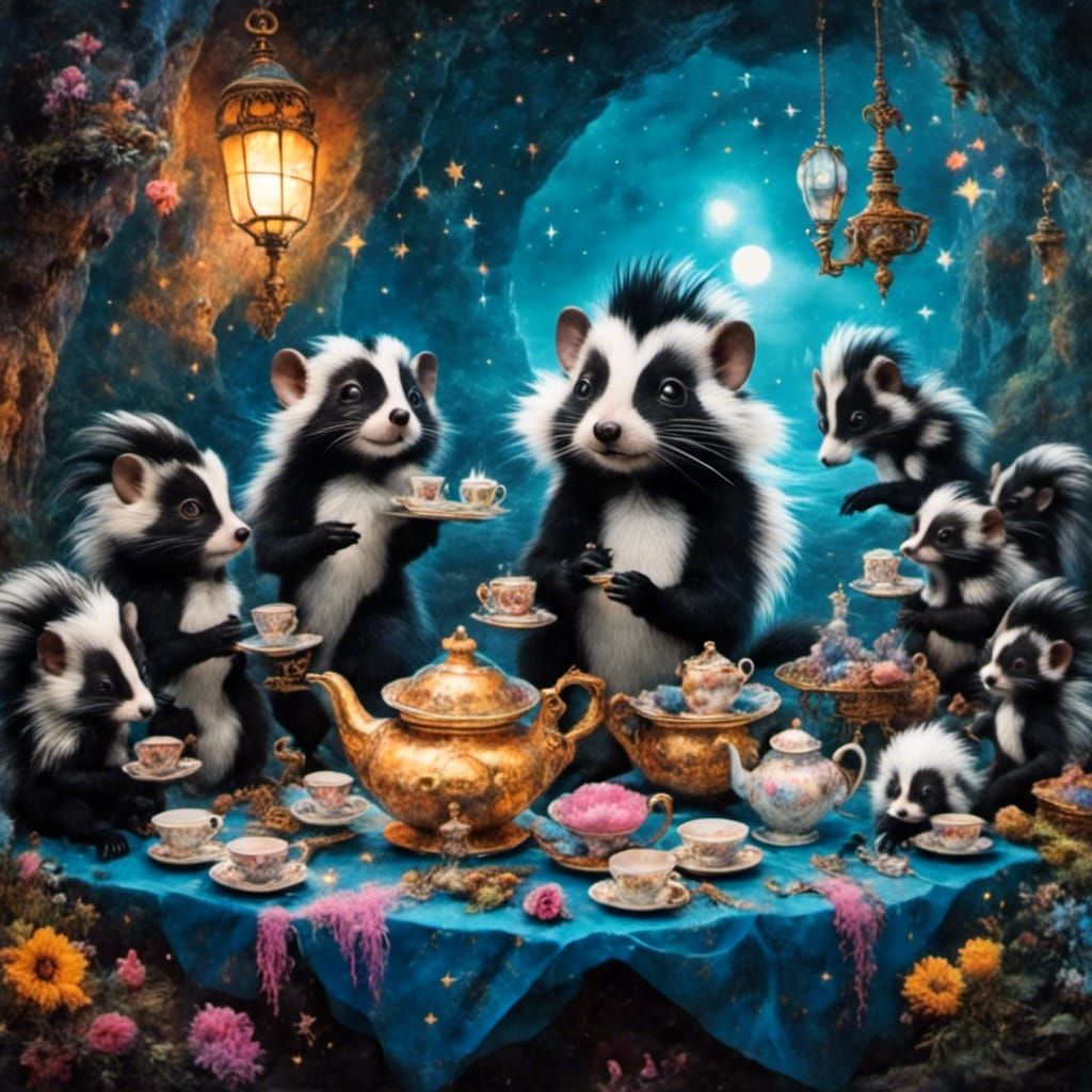 Skunks Recreate Boston Tea Party with Sparkle