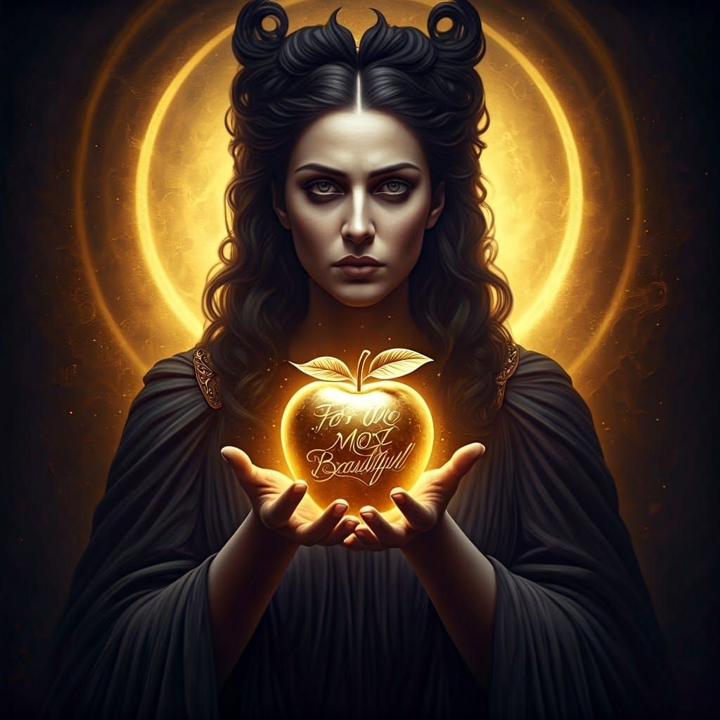 Goddess Eris Presents the Golden Apple of Discord
