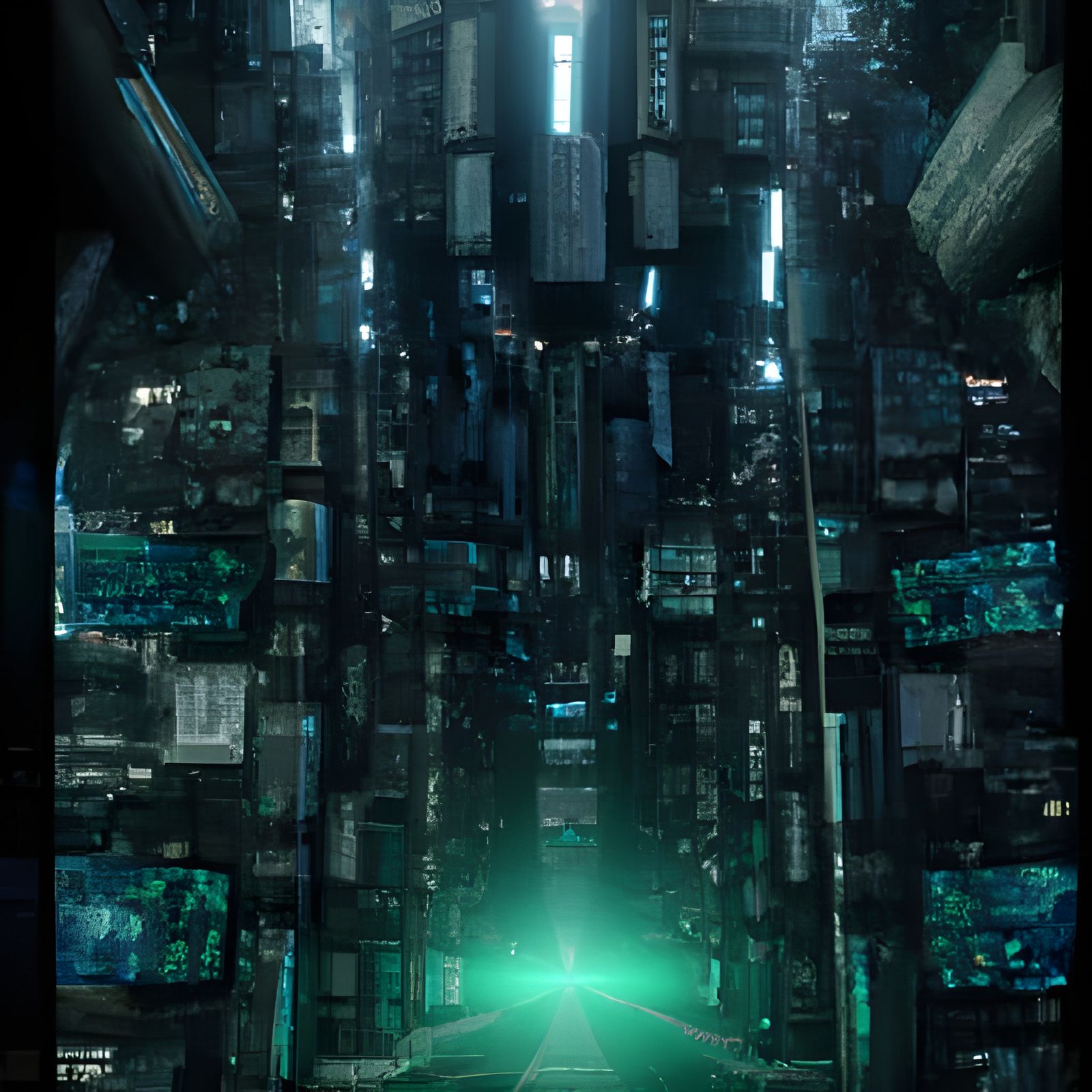 Epic Matrix Scene: Digital Matte Painting