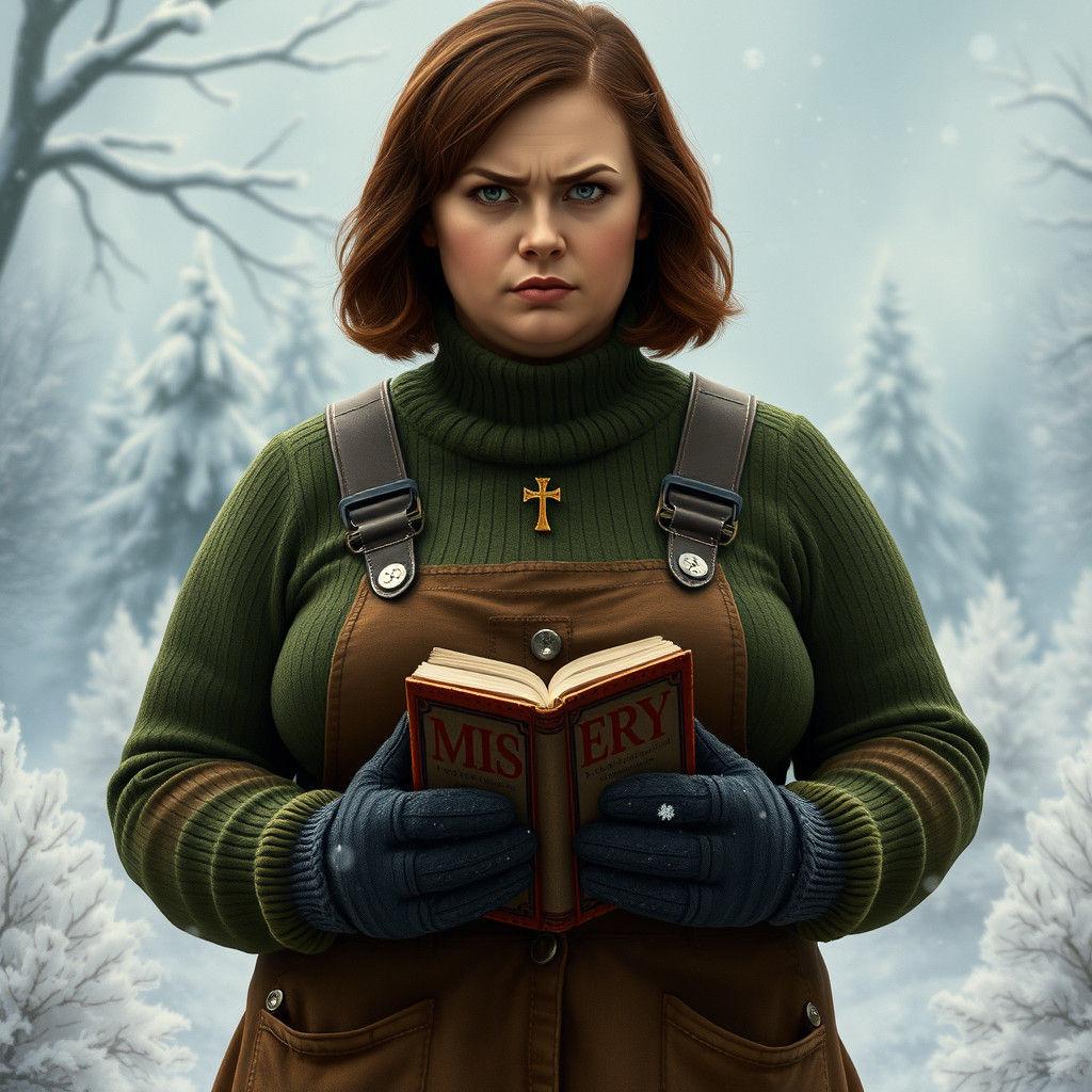 Annie Wilkes in Whimsical Snow Landscape
