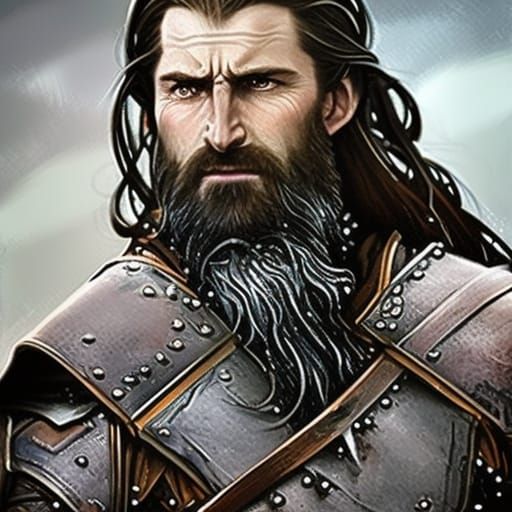 Epic Dwarven Ranger Portrait in Digital Matte Painting