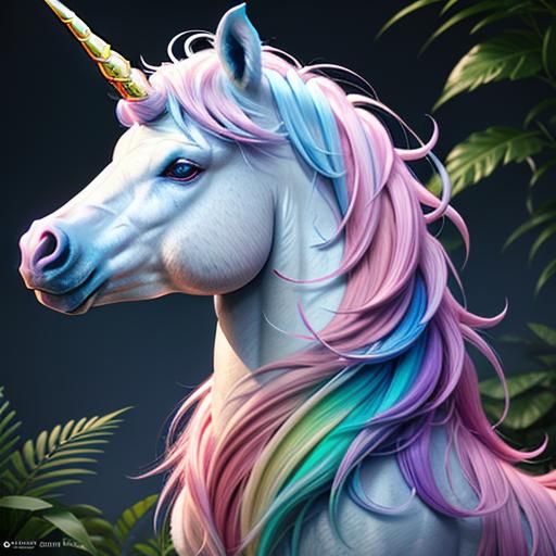 Majestic Celestial Unicorn in Vibrant Glade