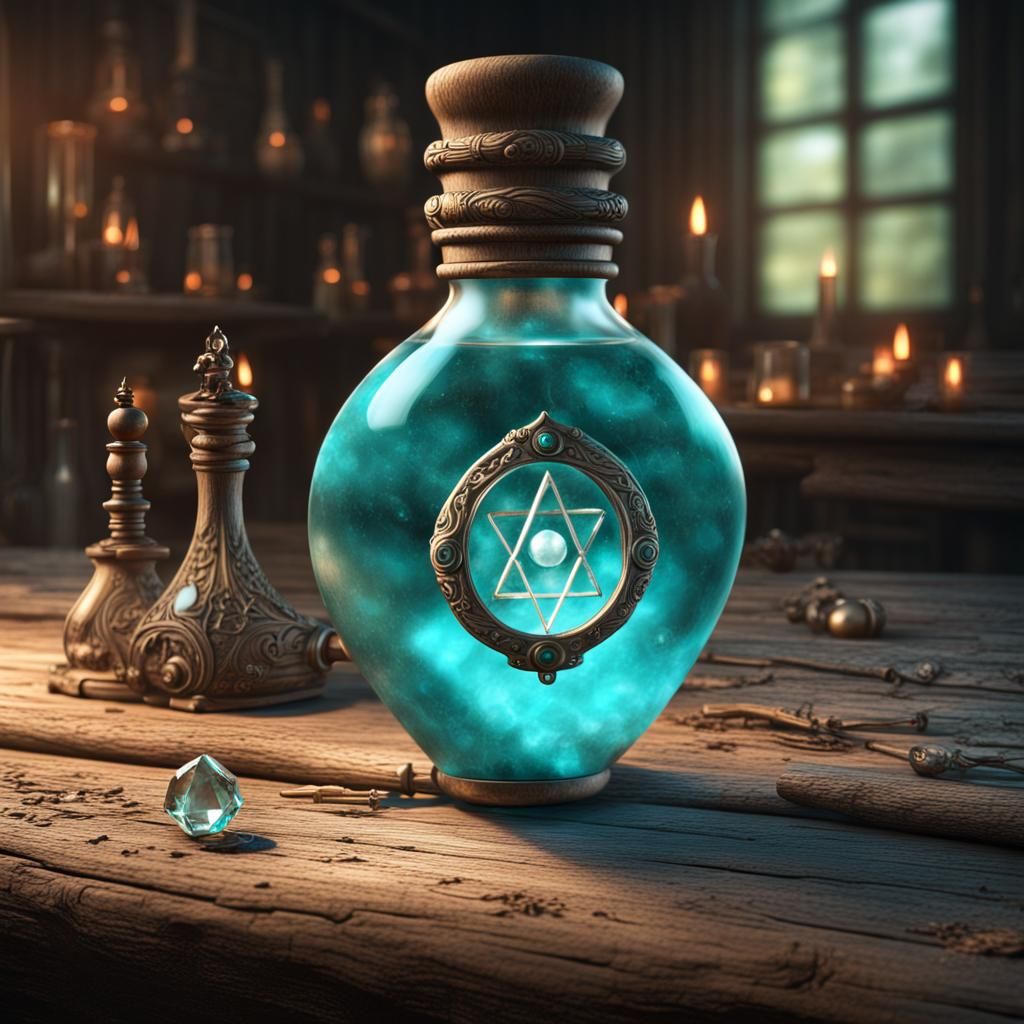 magic potion bottle 3D