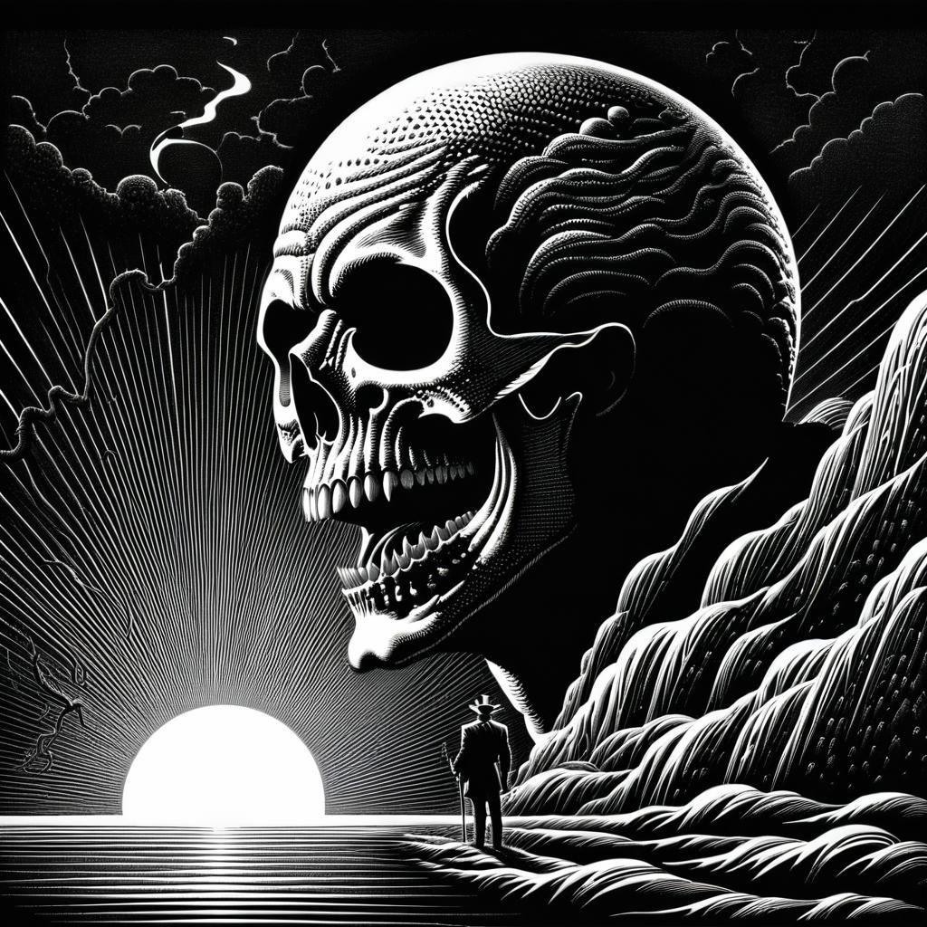 The Great Darkness: A Horror Scratchboard