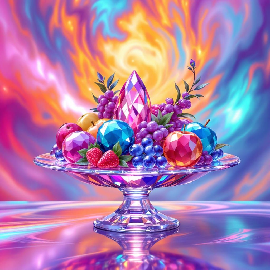 Crystal fruit platter with Beautiful Crystal fruits