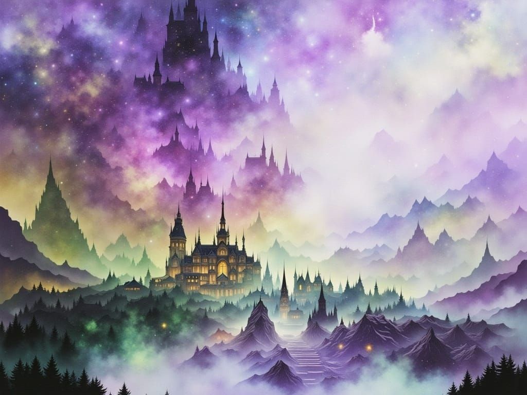 Cinematic Dark Fantasy Scene with Hyperdetailed Matte Painti...