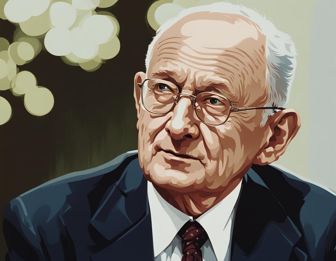 Otto Kernberg Portrait in Vintage Digital Art Style