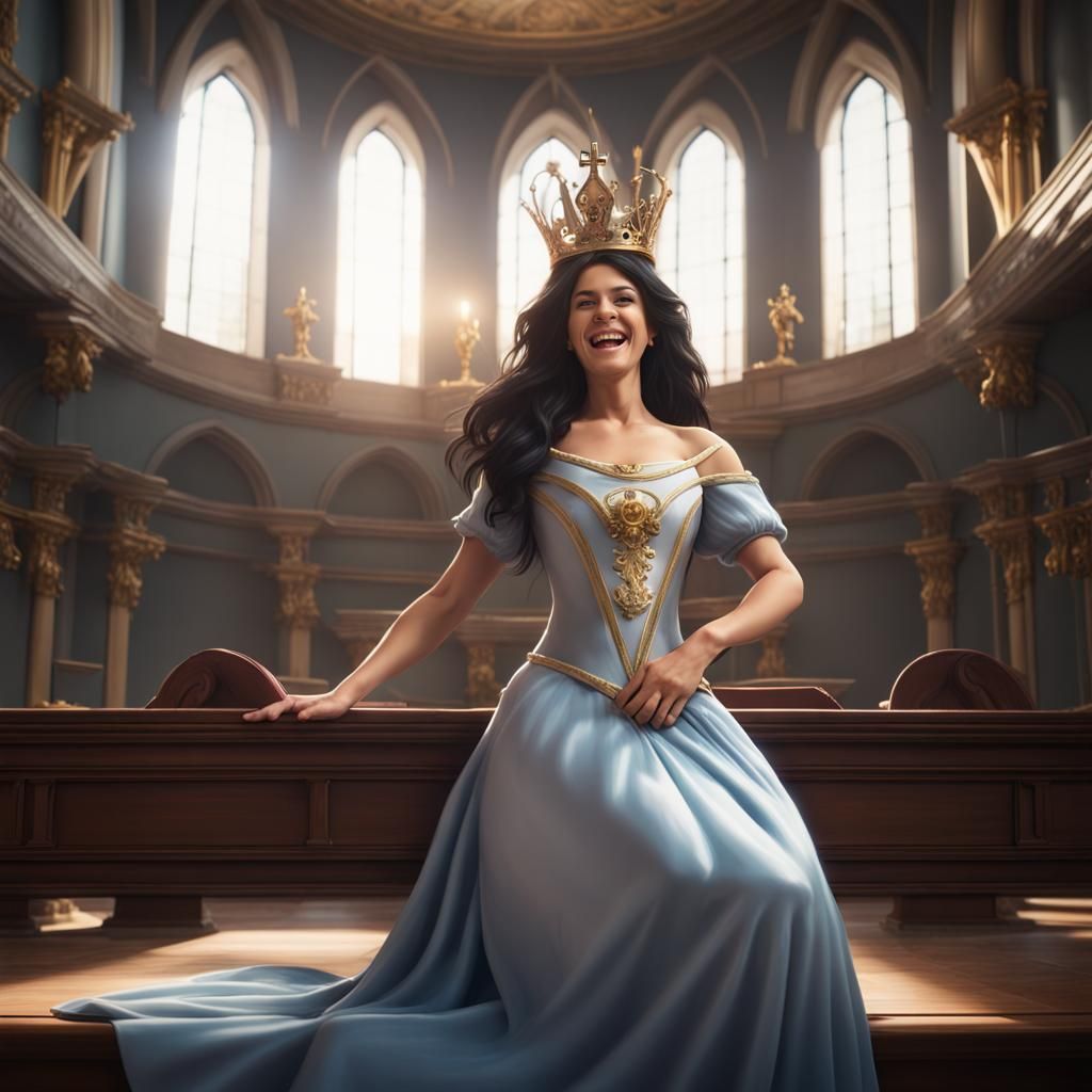 Girl and Jesus Play in Heaven's Court