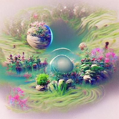 Exotic Garden Planet Landscape
