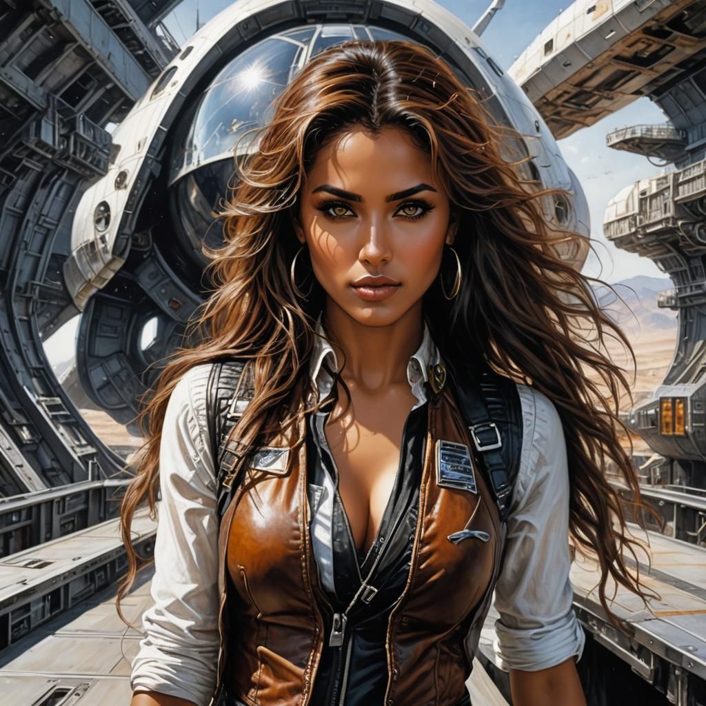 Hyperrealistic Portrait of Middle Eastern Woman by Royo