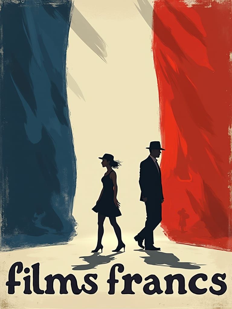French Films Poster in French New Wave Style