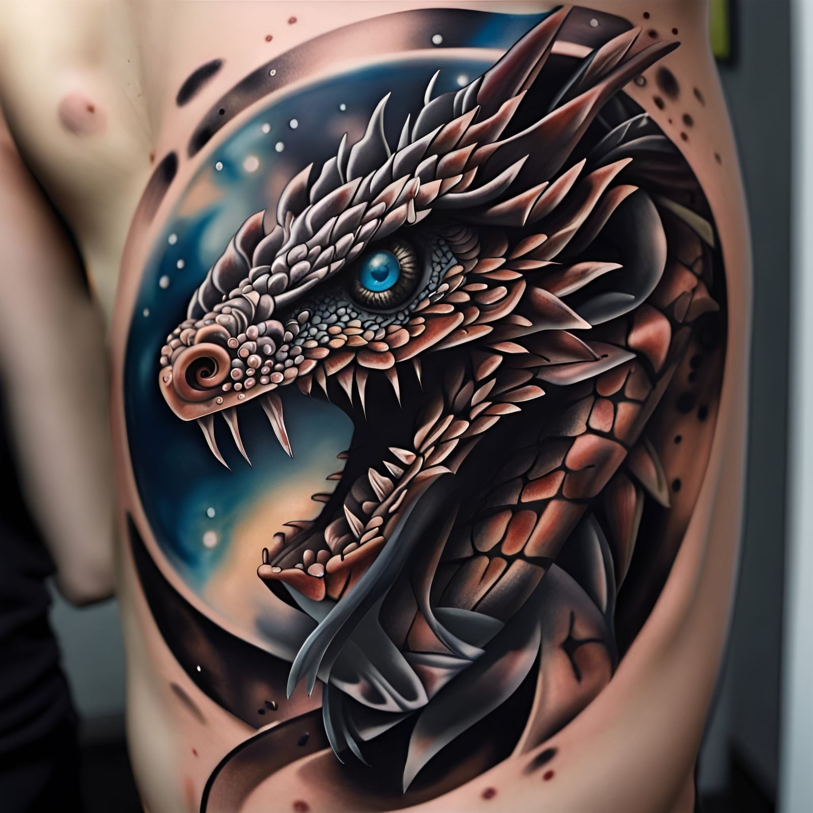 Hyperrealistic Tattoo Art: Detailed Skin Illustration