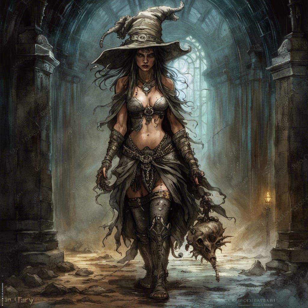 Fantasy Wizard Portrait in Vibrant Pastel Colors