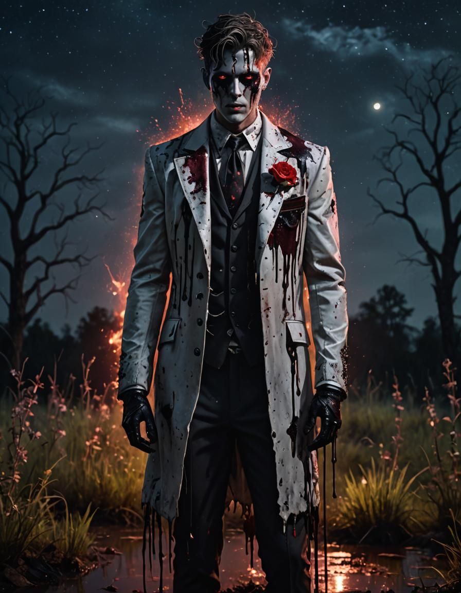 Creepy Handsome Ghost in Bloody Bog