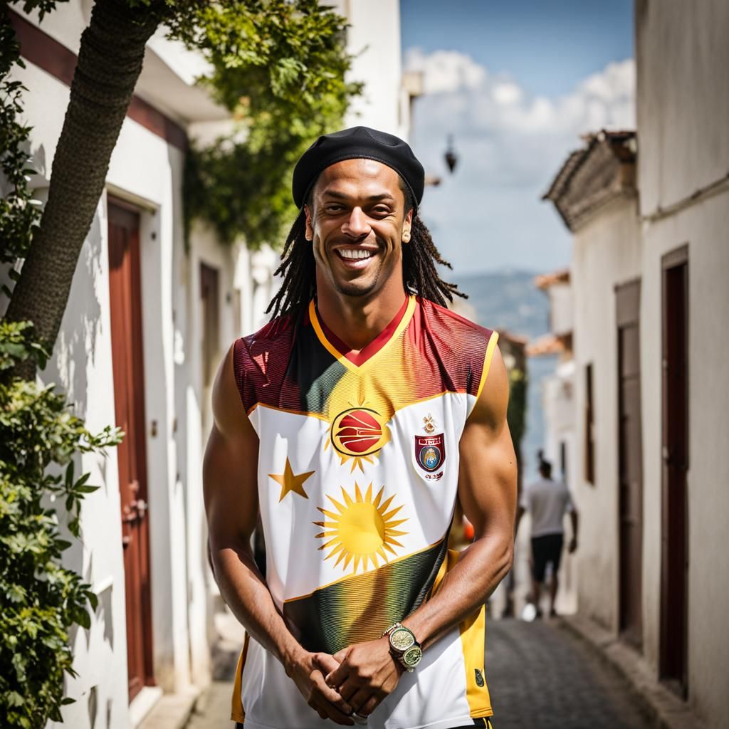 Ronaldinho enjoying Künefe with Galatasaray Fans