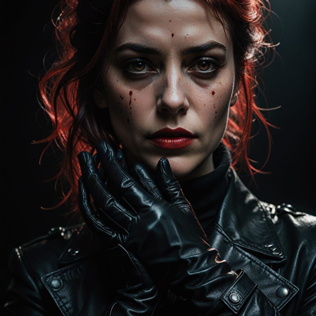 Woman's Gloved Hand: Gritty Portrait Photography