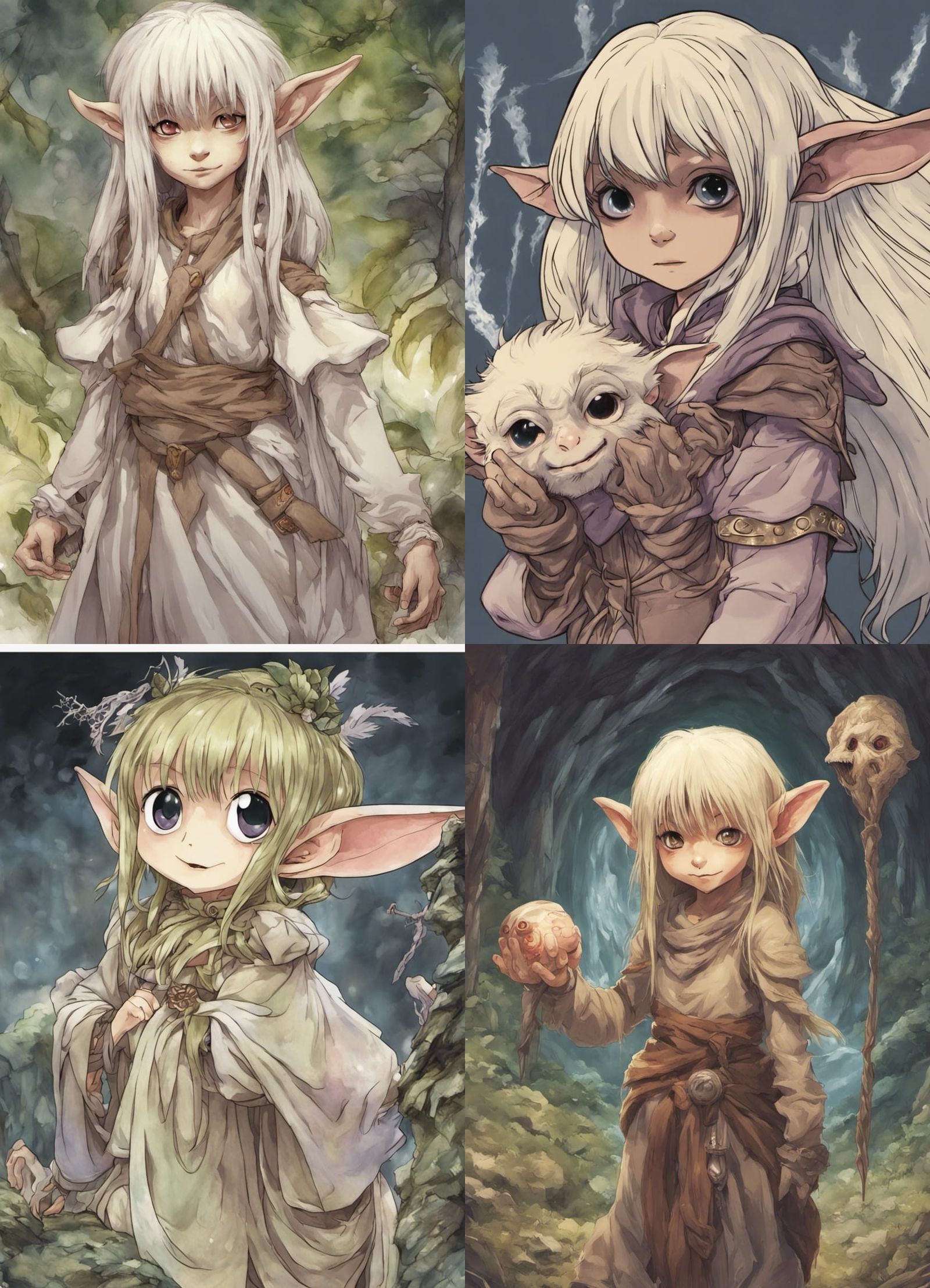 Gelfling from The Dark Crystal in Anime Style